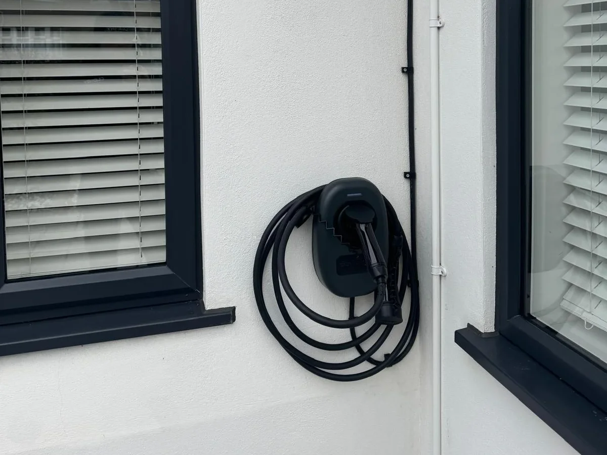 Domestic EV charger installation completed by Cleary Electrical