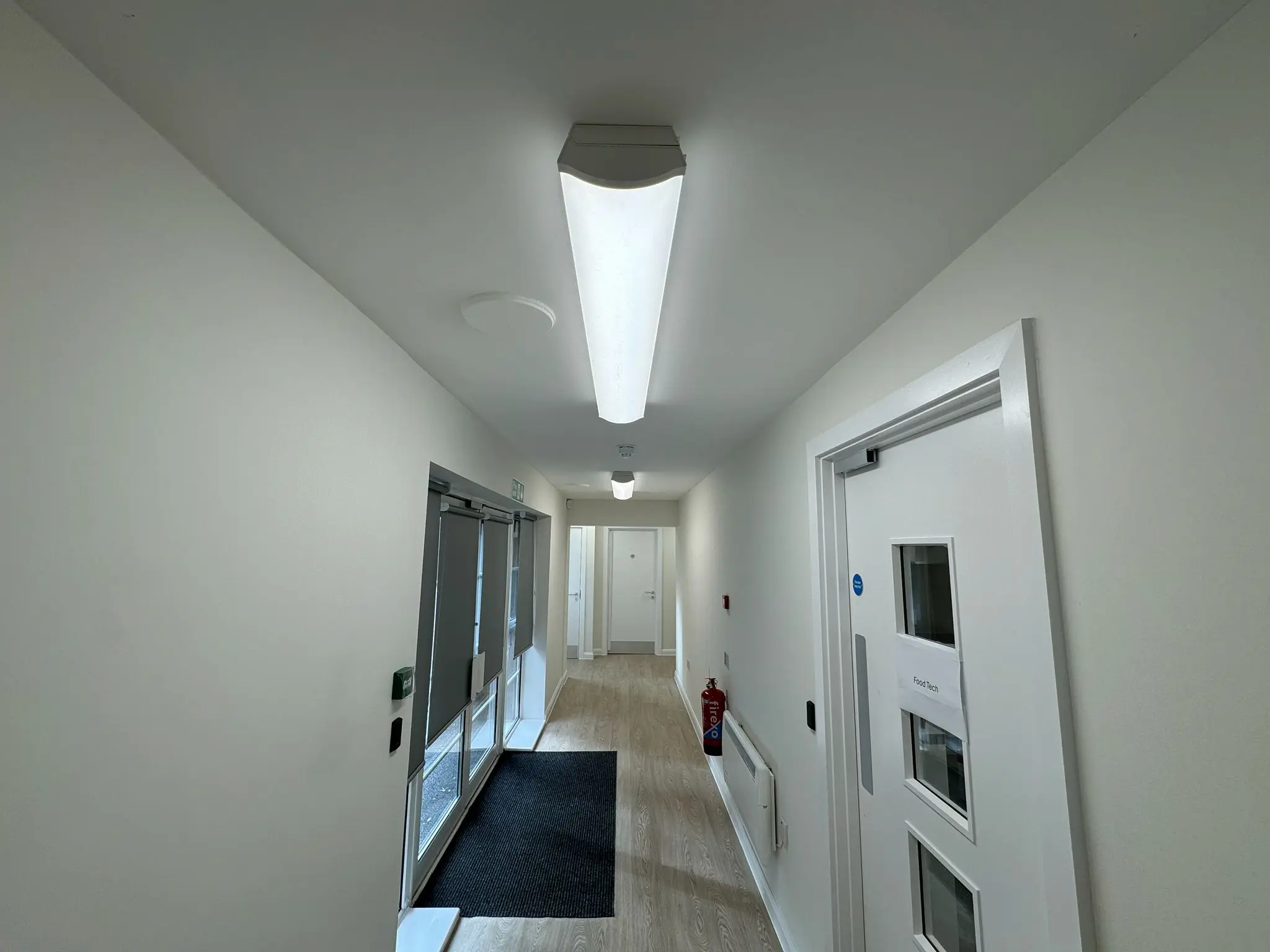 Corridor lighting installation by Cleary Electrical