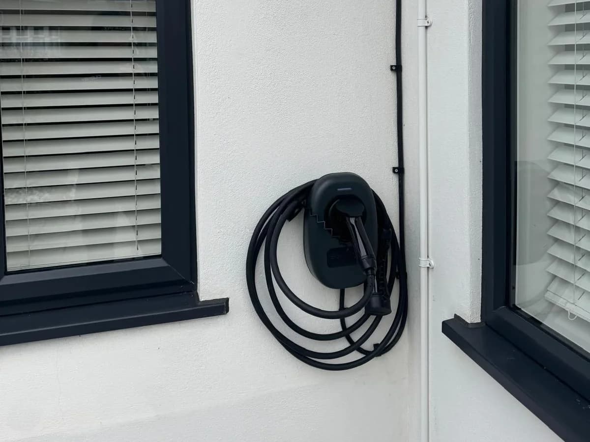 Domestic EV charger installation by Cleary Electrical