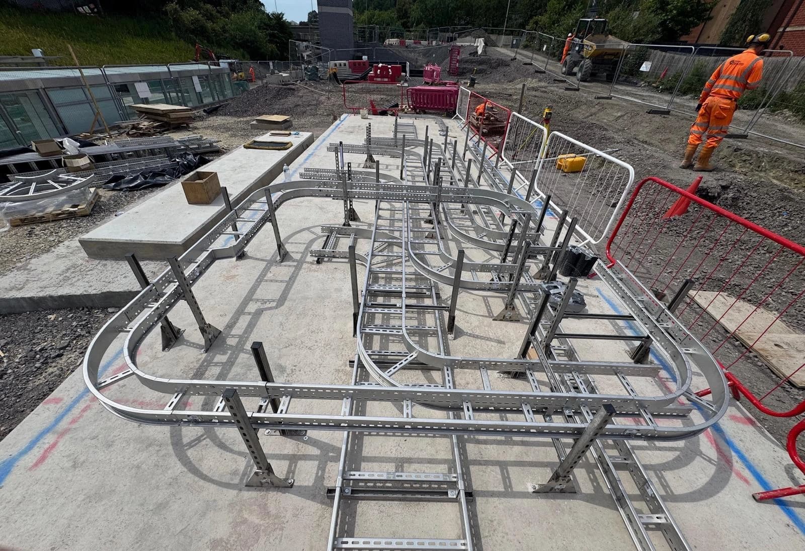 Outdoor cable tray and racking installation by Cleary Electrical